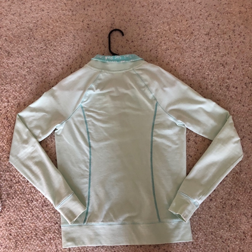 PINK Quarter Zip Long Sleeve Shirt (teal color) - Picture 2 of 2